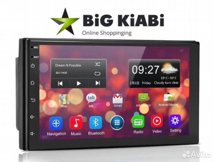 Автомагнитола андройд 10-11 2 гига