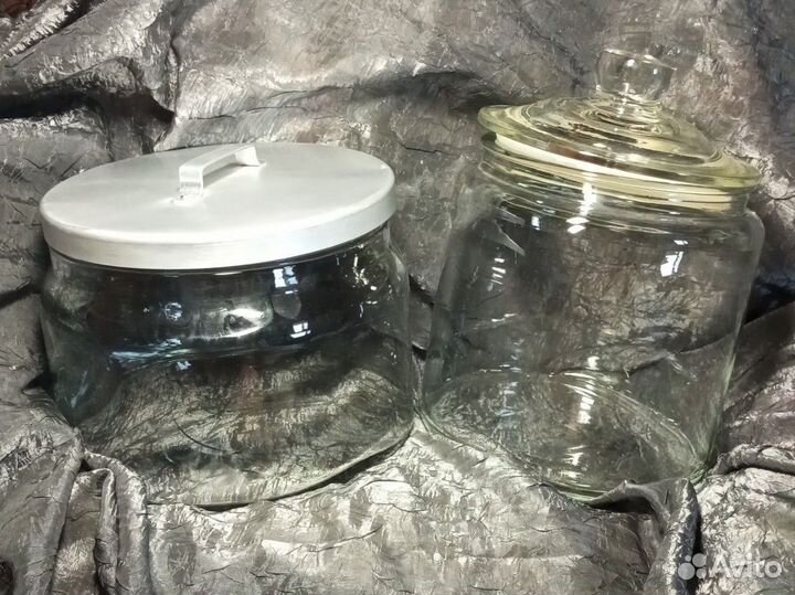 4 Большие банки Икея 5 л с крышками