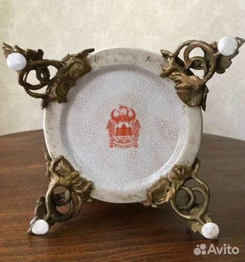 Ваза фарфор бронза ручная роспись