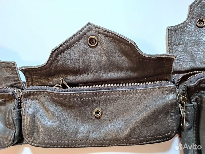 Кожаная поясная сумка SpaceGoatGoa