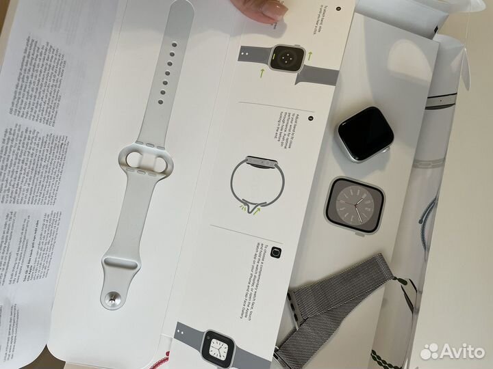 Часы apple watch 8 41 mm + 2 ремешка