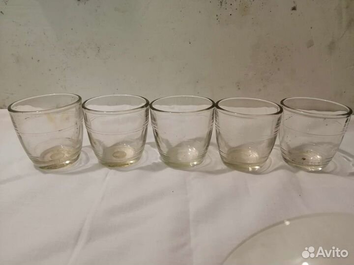 Рюмки, стопки, цветное стекло СССР