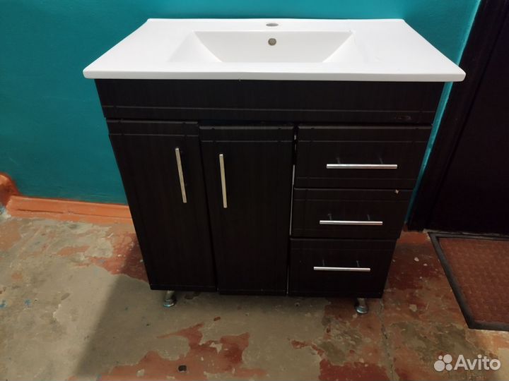 Тумба с раковиной для ванной с раковиной бу