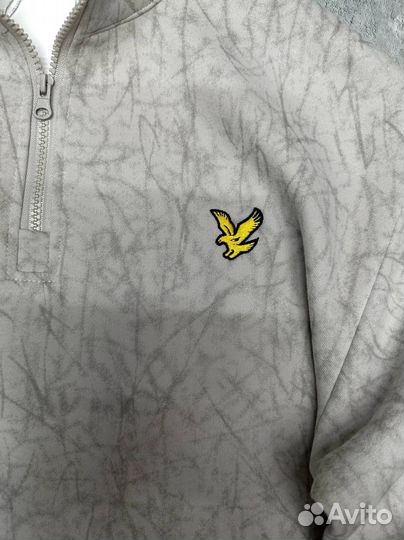 Свитшот полузамок от lyle & scott трехнитка вышивк