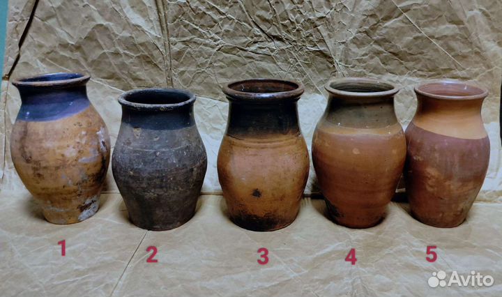 Крынка старинная глиняная