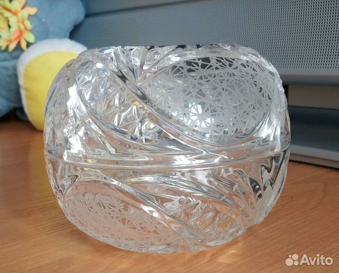 Хрустальная конфетница (салатница) двойная СССР