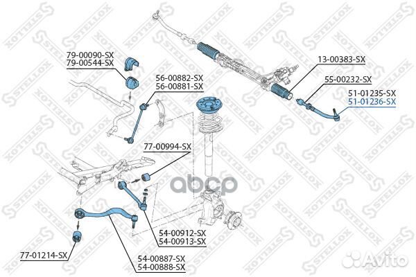 51-01236-SX наконечник рулевой правый RHT\ BMW