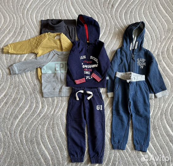 Детские вещи на мальчика пакетом 2-5 лет