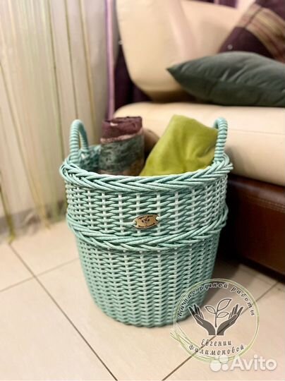 Корзина интерьерная плетеная 20л