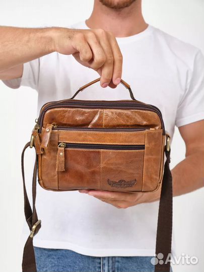 Сумка мужская натуральная кожа