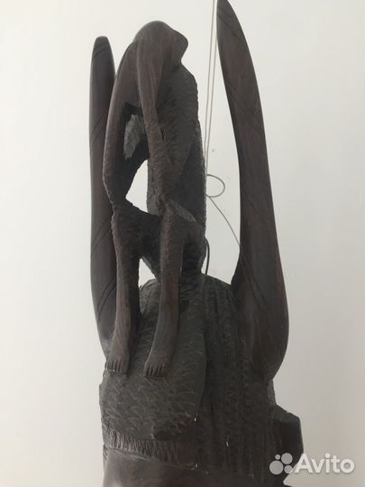 Маска Эбен Черное дерево натурал Африка1950 В52см