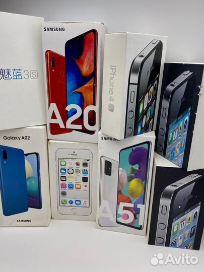 Коробки пустые 9шт, от телефонов samsung, apple