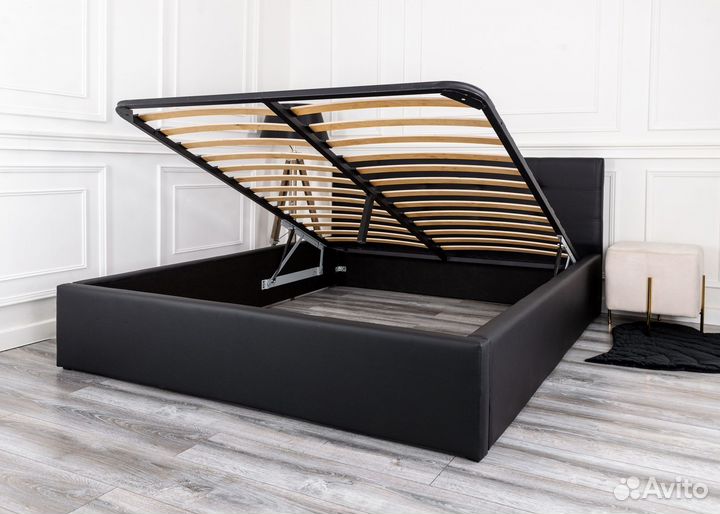 Кровать с подъемным механизмом 140х200 Роза черная