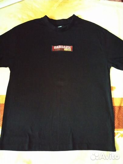 Черная футболка 46 размер х/б