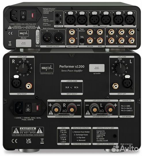 Усилители SPL Elector + SPL Performer S1200