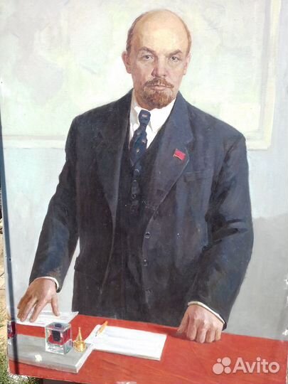 Картина ленин за столом