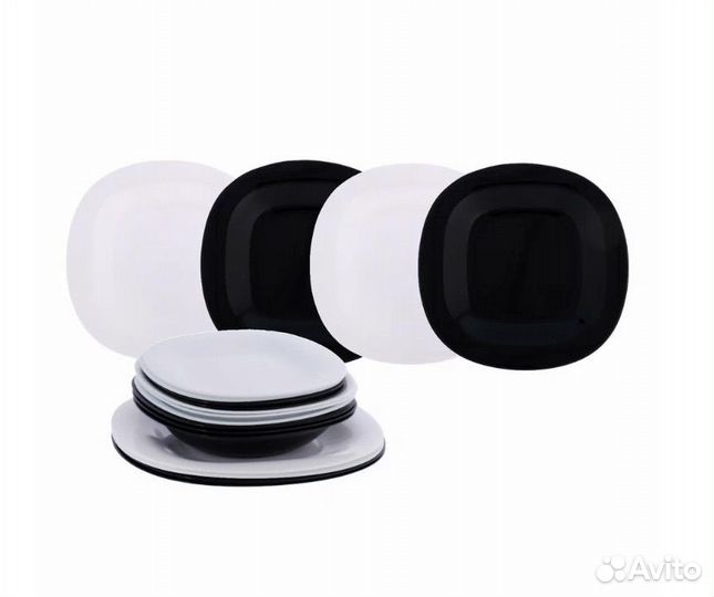 Столовый сервиз carine white&black 18 пр