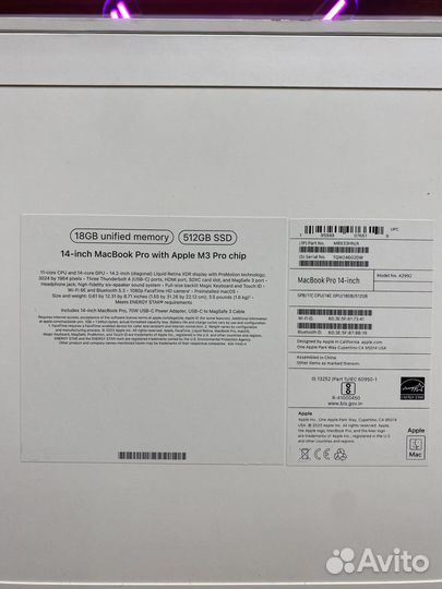 MacBook 14 Pro M3 Pro 18/512GB