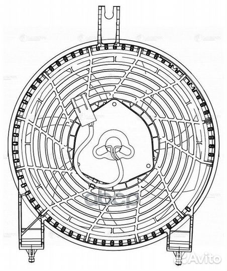 Крыльчатка с эл.мотором toyota land crusiser 20