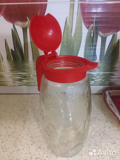 Кувшин стекло с крышкой