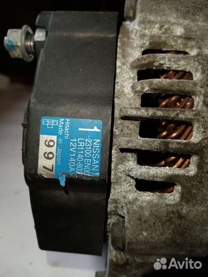 Генератор ниссан кашкай j10 двигатель mr20de