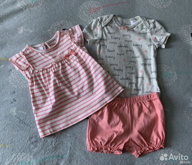 Вещи пакетом для девочки 9-12 месяцев