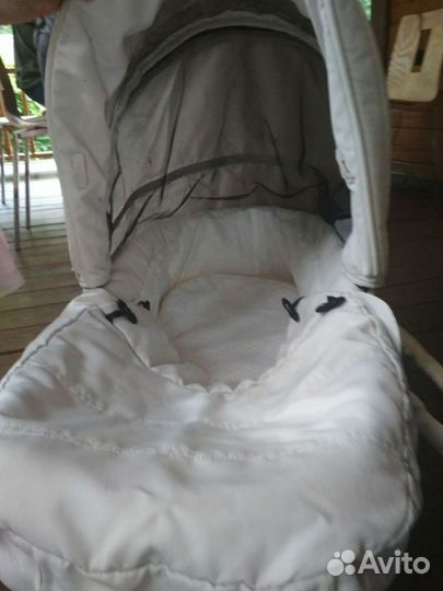 Коляска Teutonia Cosmo люлька+прогулка белая