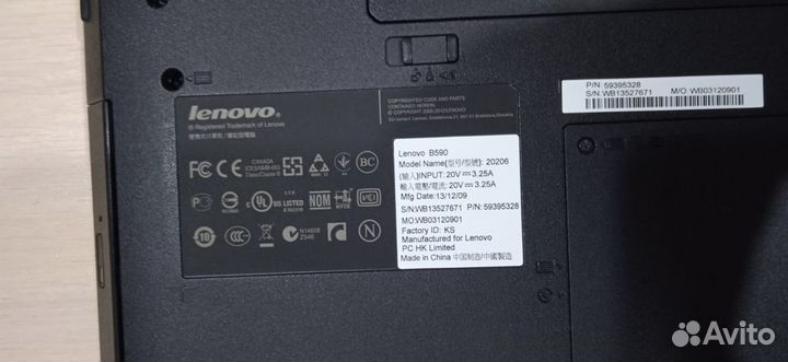 Ноутбук Lenovo B590