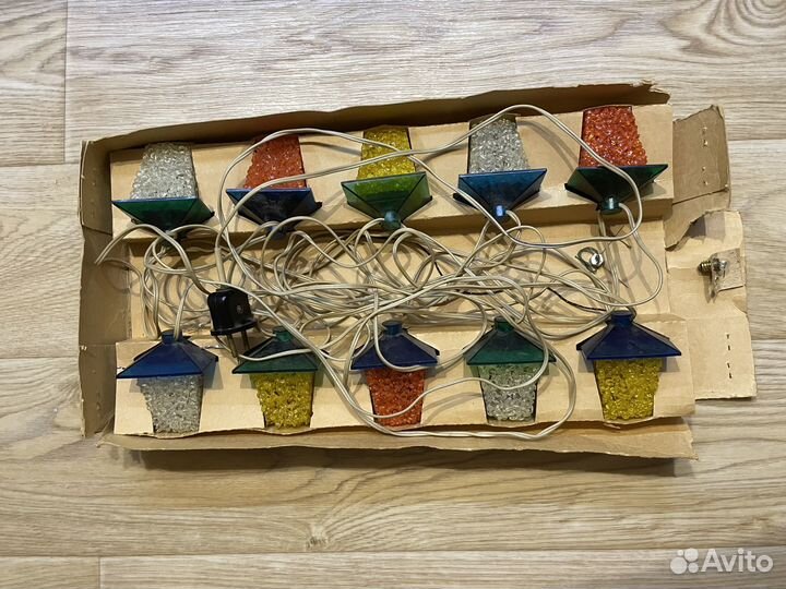 Новогодняя гирлянда СССР, фонарик эра