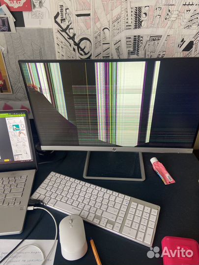 Монитор HP 22f разбита матрица