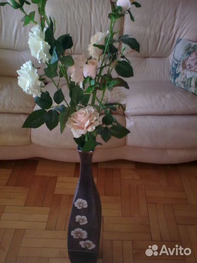 Ваза и конфетница цветное стекло СССР