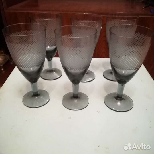 Рюмки из цветного стекла СССР