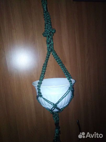Кашпо для цветов подвесное макроме.новое
