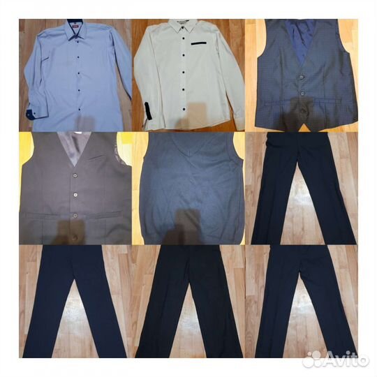 Школьная форма.Брюки, рубашки, жилеты Цена за всё