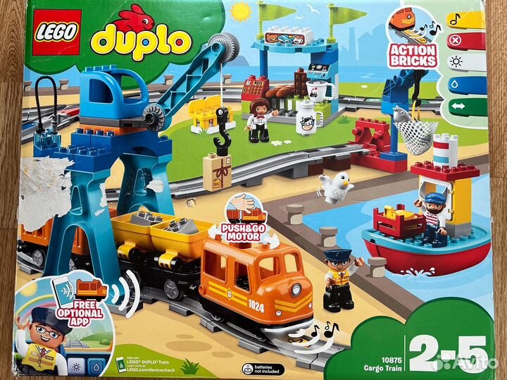 Lego duplo грузовой поезд 10875
