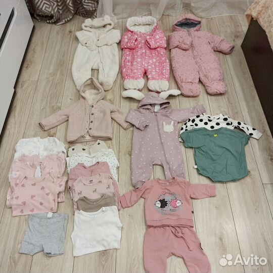 Детские вещи пакетом 68 74 на девочку