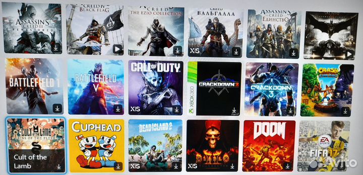 Все Игры Xbox 55 шт (не game pass)