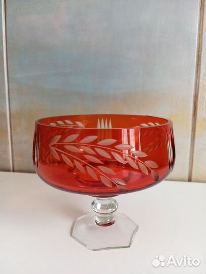 Ваза для фруктов на ножке СССР