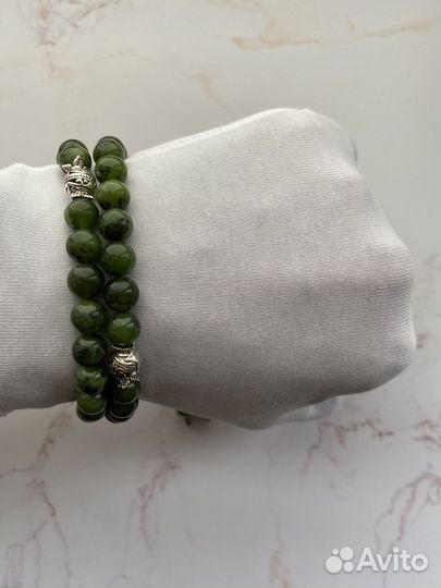 Четки Браслет из камня Нефрит