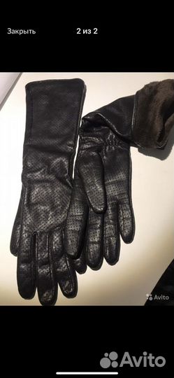 Перчатки кожаные женские