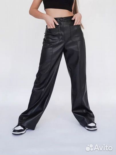 Брюки кожаные