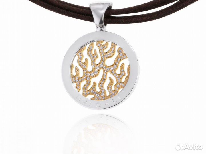 Золотой кулон Bvlgari Tondo Fire