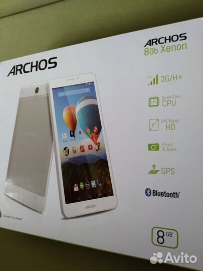 Планшет archos 80b Xenon 8 GB Blutooth 2 sim белый