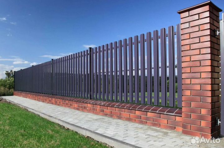 Забор из евроштакетника замер бесплатно под ключ