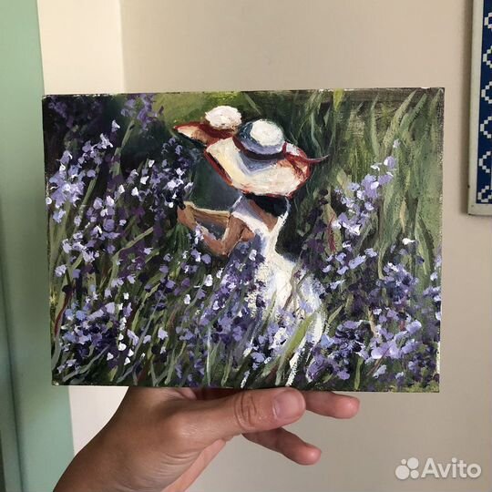 Картина маслом, цветы прованс