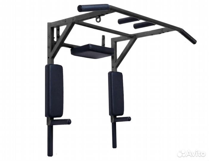 Турник 3 в 1 настенный новый, цвет графит