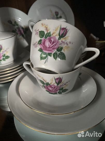 Предметы чайного сервиза гдр Kahla Konitz.1964 г