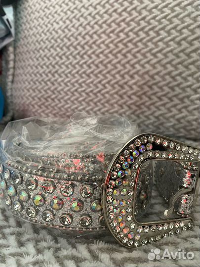 Ремень со стразами. Y2K. B.B.Simon