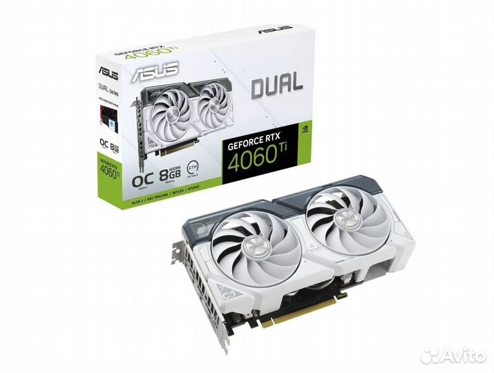 Видеокарта asus GeForce RTX 4060 Ti Dual White