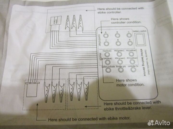 Тестер для мотор колеса электровелосипеда